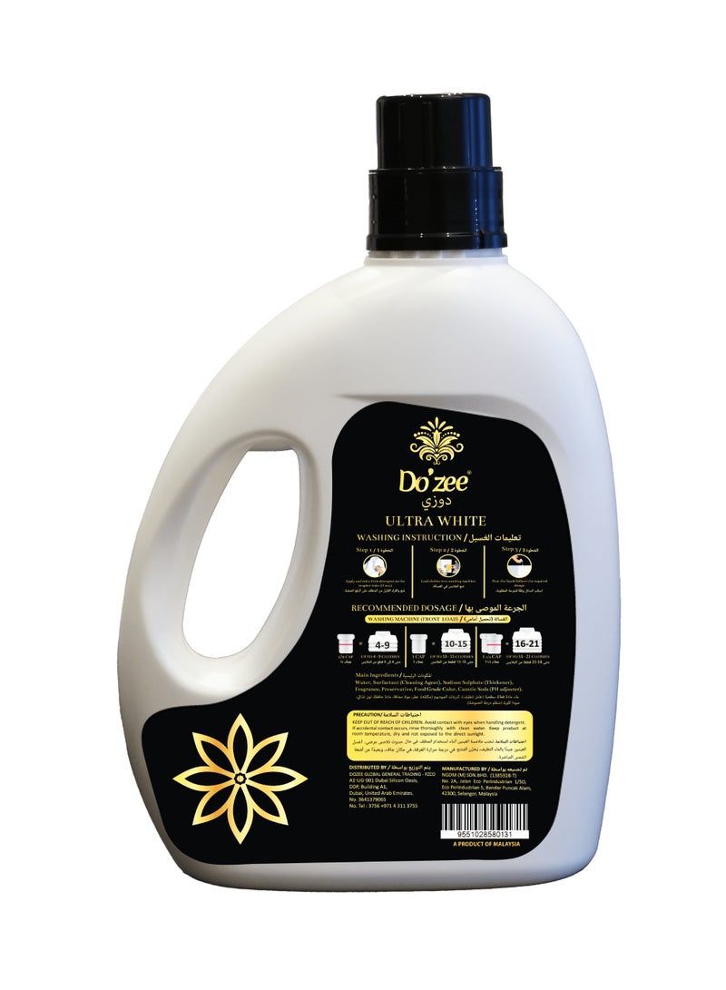 Do'zee Ultra White Liquid Laundry Detergent, Signature Fragrance, 2L - Image 2