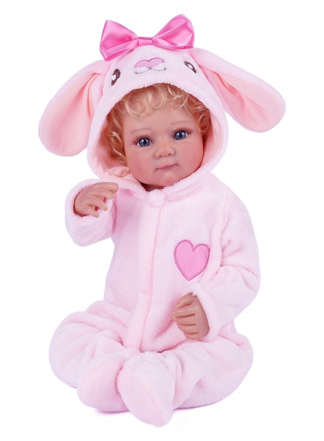 BABESIDE Reborn Baby Doll Clothes for 17-20 Inch Dolls Accessories,Cute Pink Bunny Baby Doll Clothes for Realistic Babydolls, Pretend Play Gift for Kids Age 3+ Birthday Easter(Doll Not Included) - Image 1