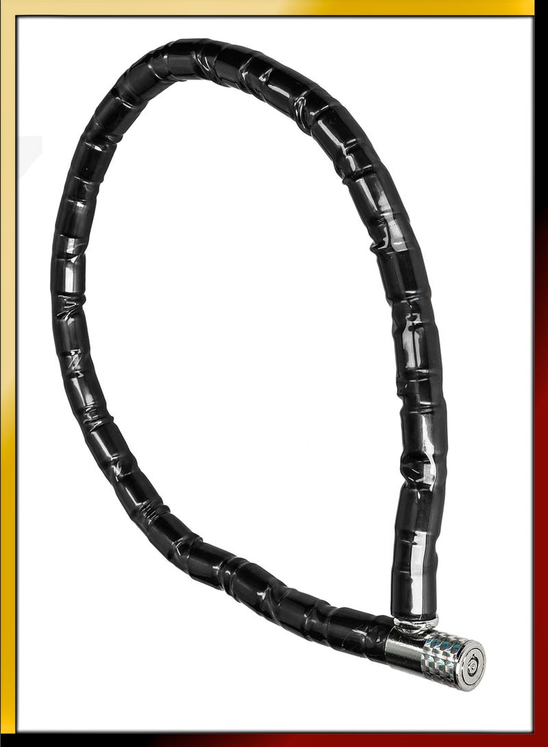 دي بلو قفل سلسلة مدرعة مضاد للسرقة للدراجة، كابل فولاذي شديد التحمل بطول 1 متر مع قفل كاميرا أنبوبي نادر، حماية عالية المستوى ضد السرقة للدراجات النارية والدراجات البخارية الكهربائية - Image 4