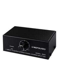 B063 1 In 4 Out Audio Signal Distributor Stereo Source Splitter Lossless Output Usb 5V Powered Rca Interface