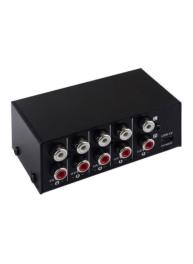 LYNEPAUAIO - B063 1 In 4 Out Audio Signal Distributor Stereo Source Splitter Lossless Output Usb 5V Powered Rca Interface - Image 1