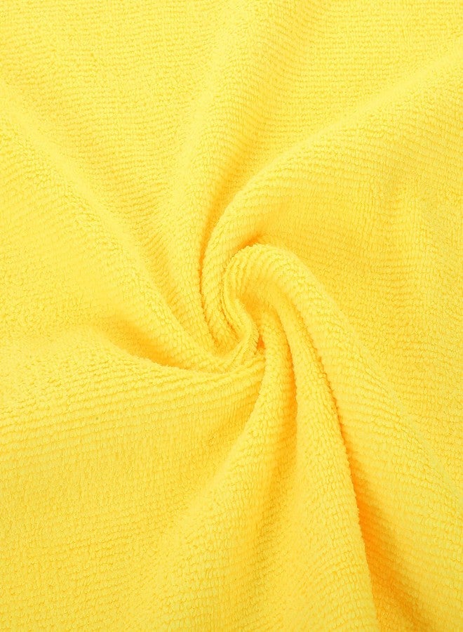 minkissy 3pcs Super Absorbent Microfiber Dusting Cloths Yellow Ultra Fine Fiber Wipes for Car Washing and Household Dust Removal - Image 4
