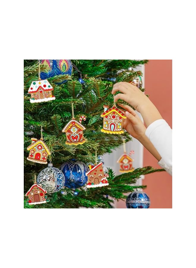 The Bros زينة عيد الميلاد المعلقة من منزل الزنجبيل 12 قطعة من ذا برو، زينة شجرة عيد الميلاد لمنزل الزنجبيل - Image 5