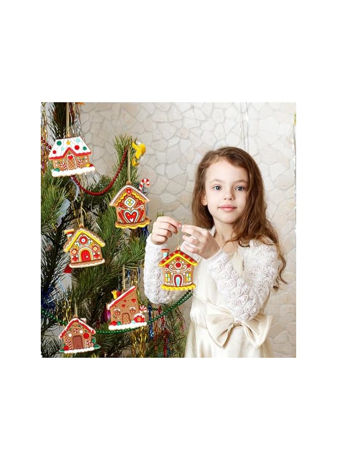 The Bros زينة عيد الميلاد المعلقة من منزل الزنجبيل 12 قطعة من ذا برو، زينة شجرة عيد الميلاد لمنزل الزنجبيل - Image 3