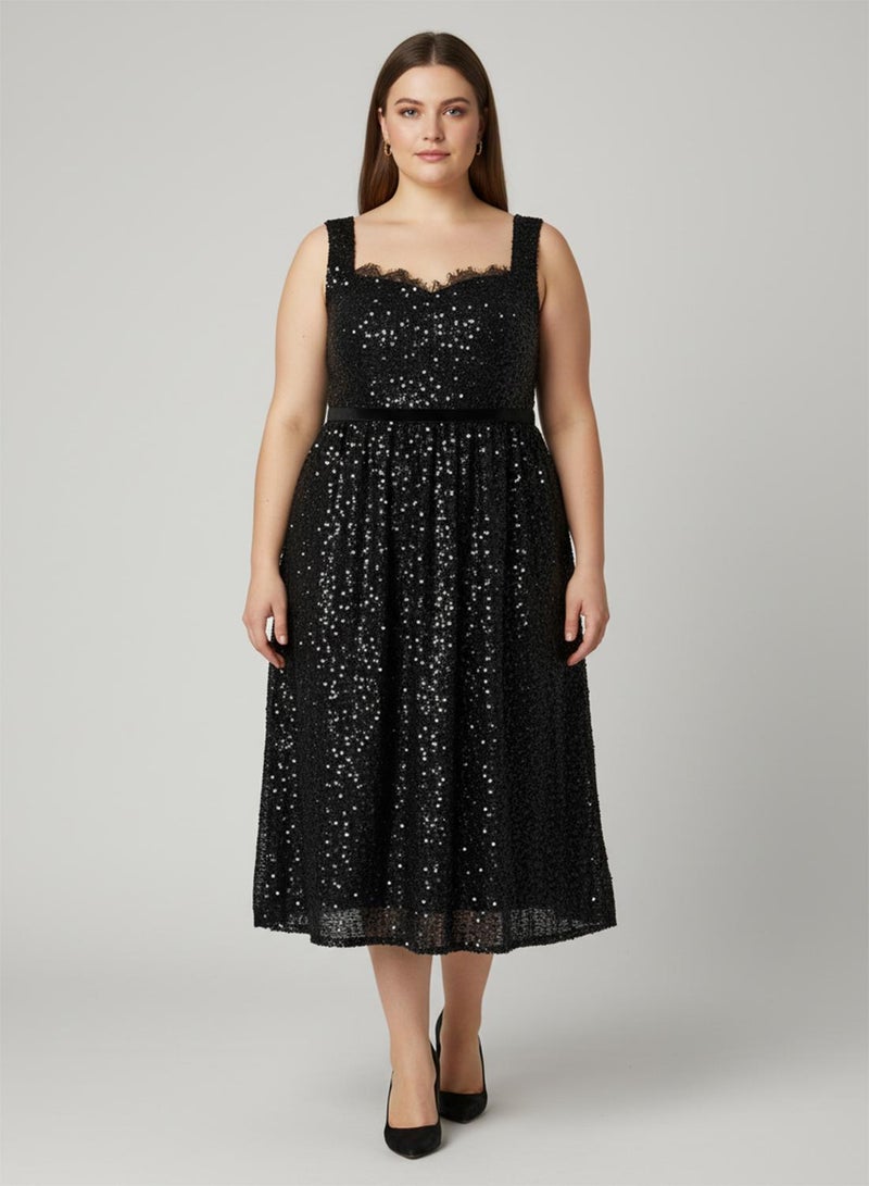 Ella Plus Strappy Lace Dress - Image 5