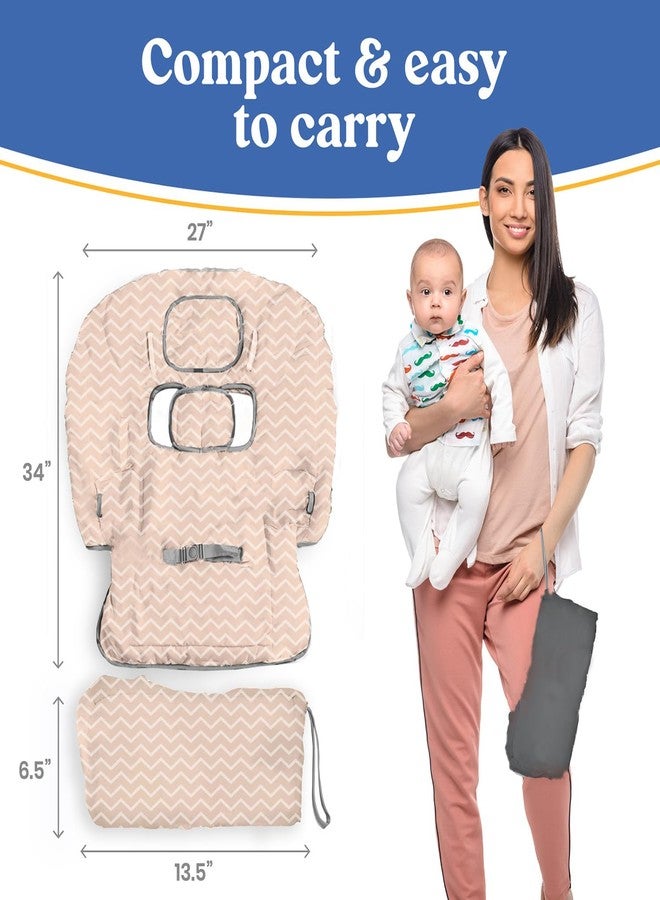 PILLANI Shopping Cart Cover for Baby, High Chair Cover for Restaurant Seat - Grocery Cart Cover for Baby Girl and Boy, Comfortable Cotton Buggy Covers for Babies - Padded Toddler Shopping Cart Cover - Image 2