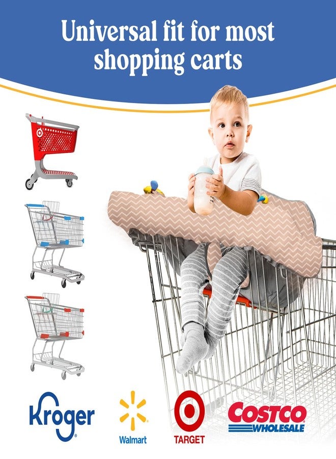 PILLANI Shopping Cart Cover for Baby, High Chair Cover for Restaurant Seat - Grocery Cart Cover for Baby Girl and Boy, Comfortable Cotton Buggy Covers for Babies - Padded Toddler Shopping Cart Cover - Image 4