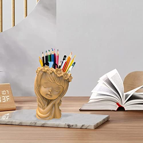 Anktily Garland Girl Succulent Flower Pot Pen Holder Silicone Mold Concrete Planter Vase Clay Plaster Cement Epoxy Resin Casting Mold - Image 5