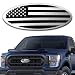 Hirificing Tailgate Emblem for Ford F150 F250 F350 Silver American Flag 9 Inch Front Grill Emblem for Ford Emblem Aluminum Oval Overlay Front Grill Rear Tailgate American Flag Decal BadgeSilver - Image 2