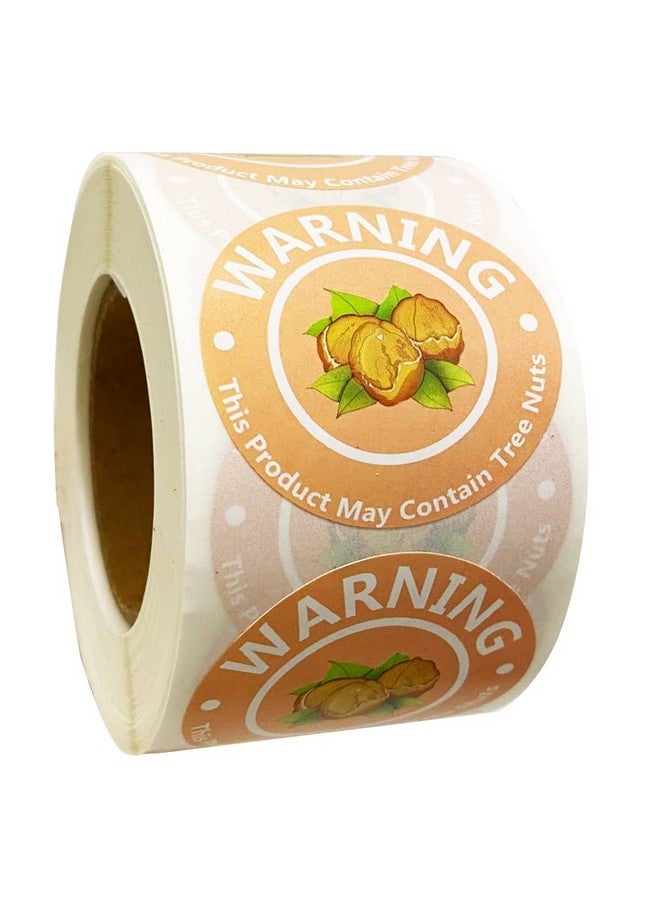 Besttile 1.5 Inch Contains Nuts Labels,Tree Nuts Allergen Labels,Allergy Warning Stickers,Food Advisory Labels For Food Packing,Retail And Restaurants,500 Pcs. - Image 2