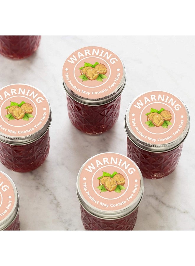 Besttile 1.5 Inch Contains Nuts Labels,Tree Nuts Allergen Labels,Allergy Warning Stickers,Food Advisory Labels For Food Packing,Retail And Restaurants,500 Pcs. - Image 4