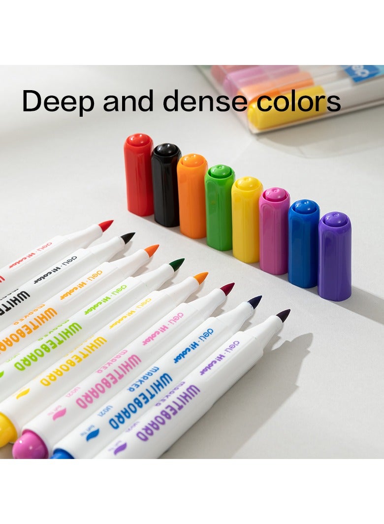 Deli EU021 HiColor Whiteboard Marker Soft Tip ASST. 8pcs/box – ideal for school & home - Image 3