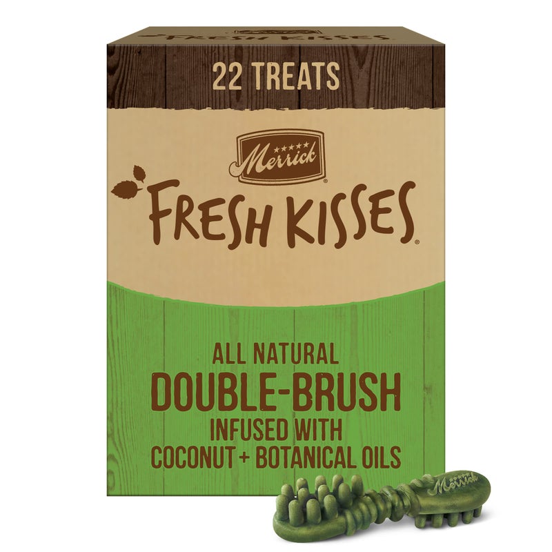 Merrick Fresh Kisses Natural Dental Chews Infused With Coconut And Botanical Oils For Large Dogs Over 50 Lbs - 22 ct. Box - Image 1