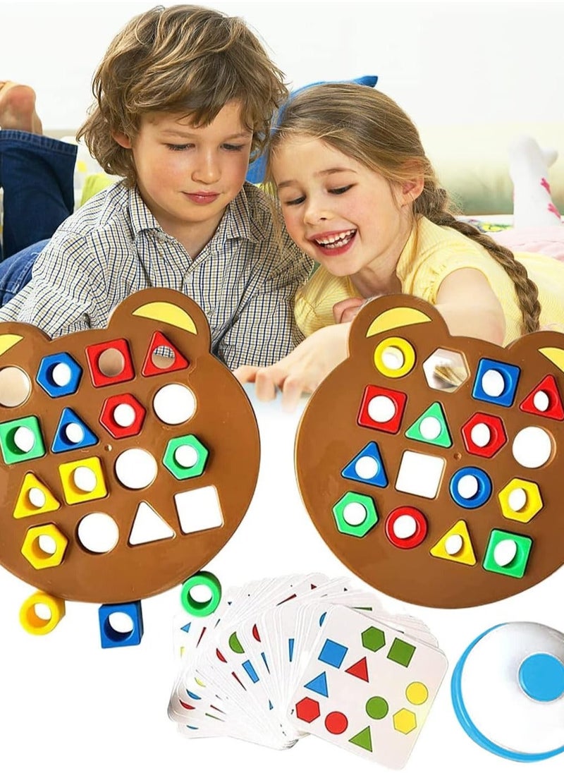 Y&D Baby Sensory Toys, Board Game Puzzles for 3 Year Olds, Toddler Toys Educational Learning And Color Sorting  - Image 1