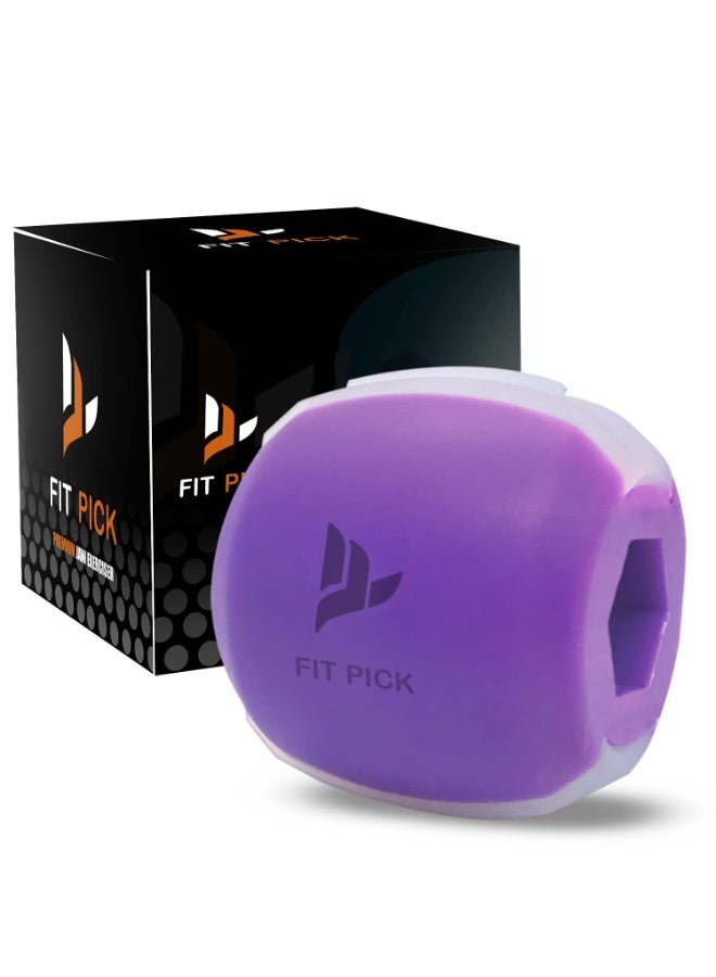 FIT PICK Pro Jawline Exerciser Tool Men&Women,Tones Face,Jaw&Neck,Jaw Exerciser Help Defines Jawline,Jawline Exerciser Helps Reduce Craving Stress Jaw Liner Tools For Men&Women,Jawline Shaper (Purple, Intermediate-Advanced) (Intermediate-Advanced (Purple)) - Image 1