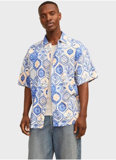 JACK & JONES Jornoto Printed Regular Fit Button Down Shirt  - Image 1