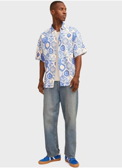 JACK & JONES Jornoto Printed Regular Fit Button Down Shirt  - Image 4