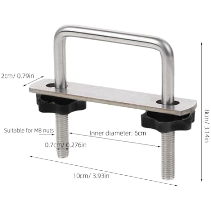 rayihni مشبك U بولت معدني لصندوق السقف حوامل شحن السقف للسيارات والشاحنات - Image 3