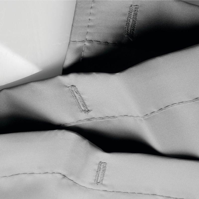 InterDesign iDesign Solid Polyester Shower Curtain - 12 Reinforced Buttonholes - 72"" x 72"" - Set of 2 - Gray - Image 3