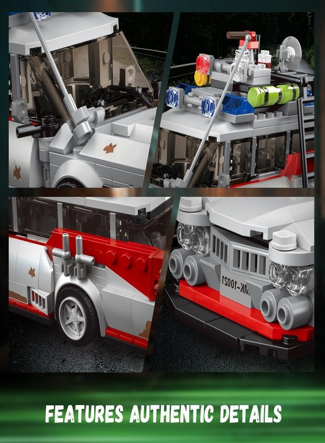 TOY PLAYER Ghost Car ECTO-1 Building Blocks Kit for Adults, Compatible with Lego Speed, Race Vehicle Building Toy for Kids Boys 8-14, Creative Christmas Birthday Gift for Ghost Bus Movie Fans (646 PCS) - Image 4