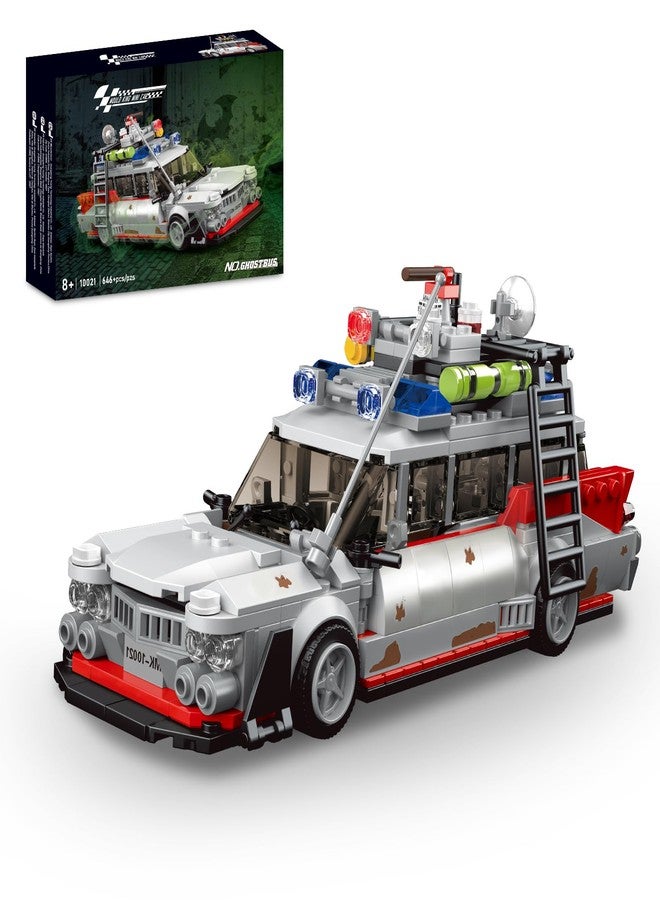 TOY PLAYER Ghost Car ECTO-1 Building Blocks Kit for Adults, Compatible with Lego Speed, Race Vehicle Building Toy for Kids Boys 8-14, Creative Christmas Birthday Gift for Ghost Bus Movie Fans (646 PCS) - Image 1