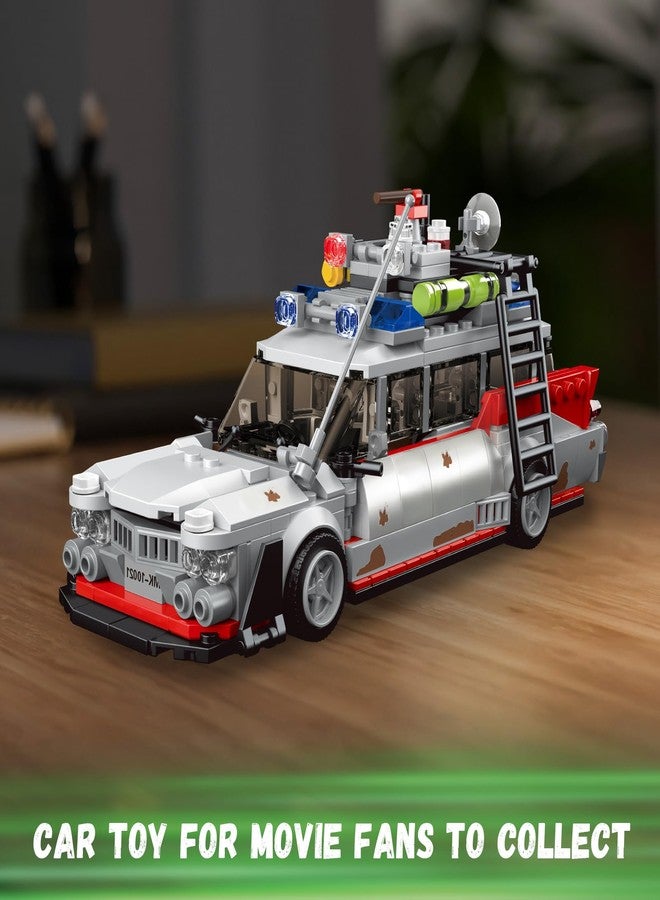 TOY PLAYER Ghost Car ECTO-1 Building Blocks Kit for Adults, Compatible with Lego Speed, Race Vehicle Building Toy for Kids Boys 8-14, Creative Christmas Birthday Gift for Ghost Bus Movie Fans (646 PCS) - Image 5