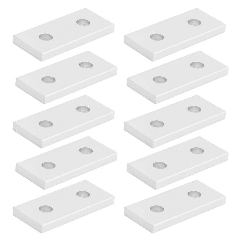 klarako Flat Connecting Reinforcement 2 Hole 10Pcs Joining Plate Aluminum for Linear Extension Connection, Oxidation, Aluminum Frame Structure (2020) - Image 2