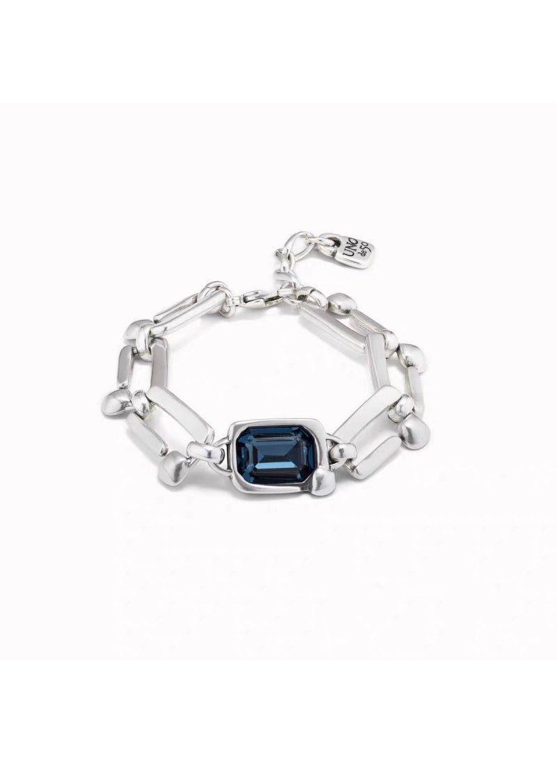Generic Unode50 Spanish Crystal Necklace Bracelet Nail Artisanal Crafts Trendy European American Cross-border E-commerce Jewelry Bracelet-Silver 