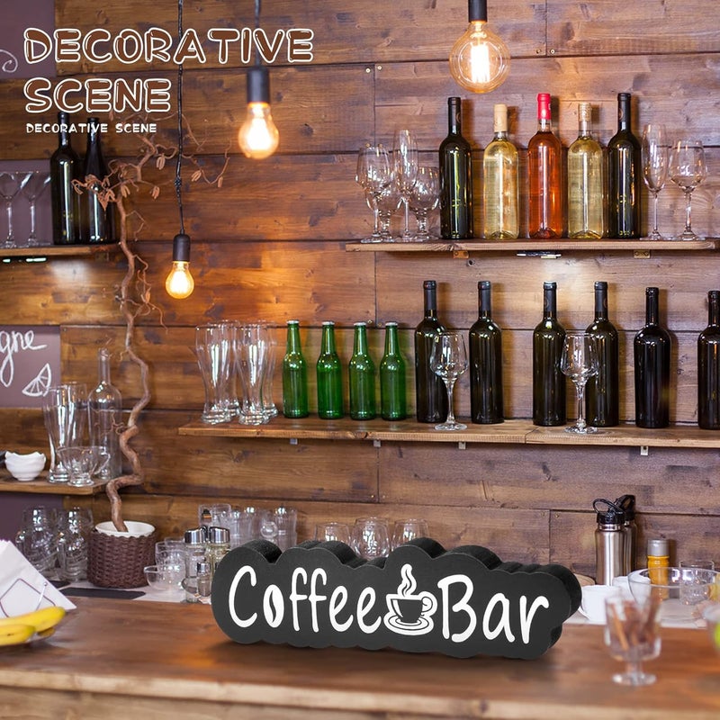 Queekay ديكور بار القهوة كويكاي 81 × 22 بوصة لافتة بار القهوة الخشبية لافتة ريفية زينة صغيرة لوحة معلقة لجدران المزرعة لملحقات محطة القهوة طاولة المطبخ المنزلية مطاعم ديكور المكاتب - Image 3