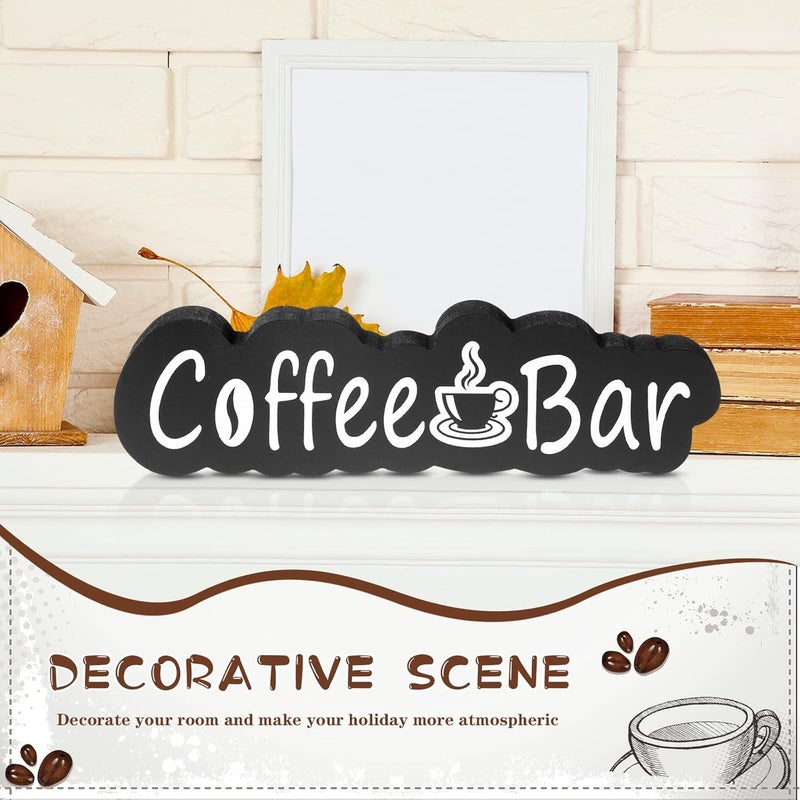 Queekay ديكور بار القهوة كويكاي 81 × 22 بوصة لافتة بار القهوة الخشبية لافتة ريفية زينة صغيرة لوحة معلقة لجدران المزرعة لملحقات محطة القهوة طاولة المطبخ المنزلية مطاعم ديكور المكاتب - Image 5