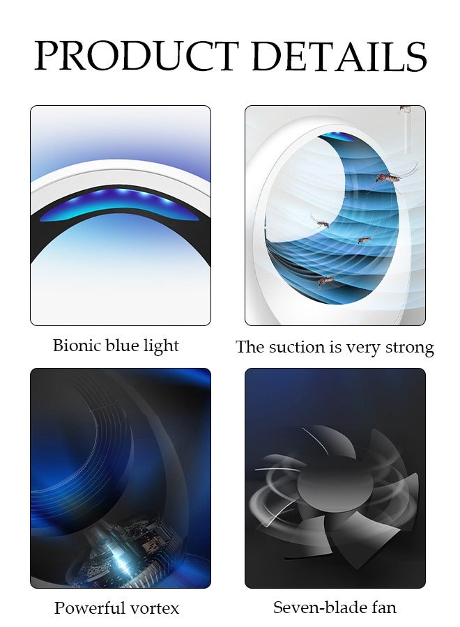 DUNISO Mosquito Killer Lamp, Uv Electric Insect Killer,Household Portable Fly Trap，Low Noise Design，Suitable For Fishing, Camping, Picnicking, Garden, 14 * 22cm - Image 5