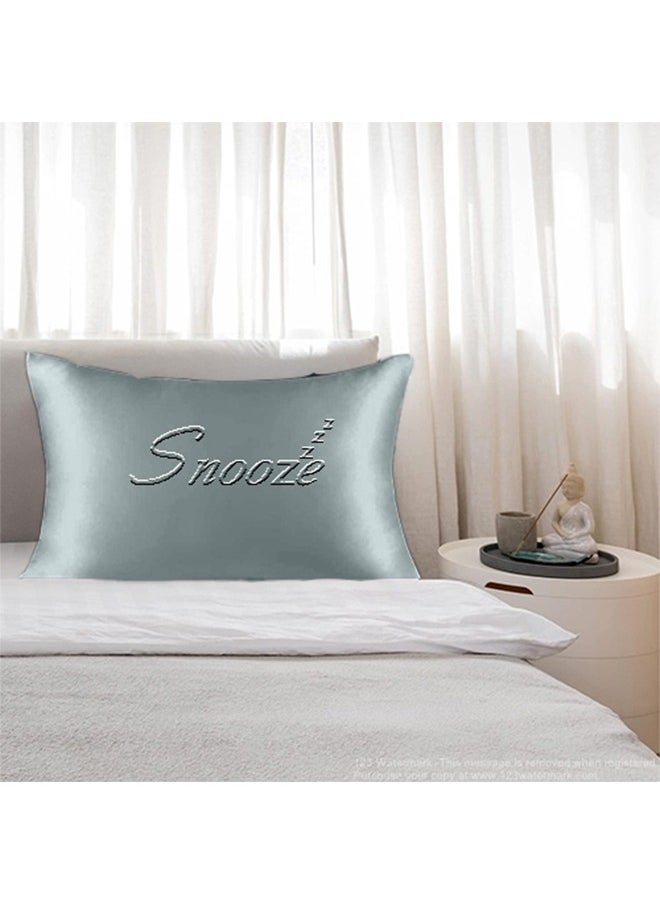snooze - Snooze, Satin Pillowcase for Hair and Skin, 48*70 cm, Gray - Image 1