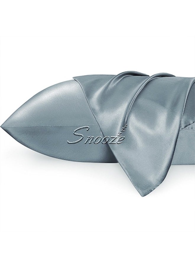 snooze - Snooze, Satin Pillowcase for Hair and Skin, 48*70 cm, Gray - Image 1