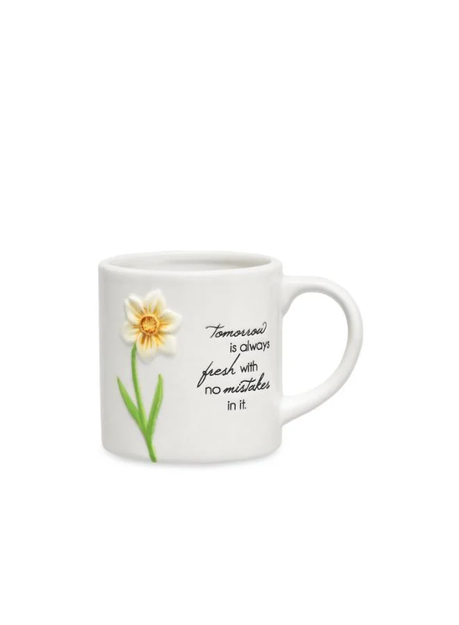 لايف ستايل Slogan Accent Ceramic Mug with Handle - 470 ml