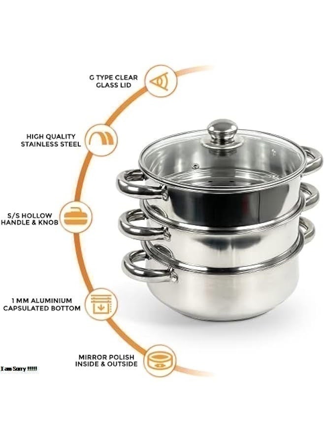 بروماس مجموعة أواني بخارية مكونة من 3 قطع - Image 2