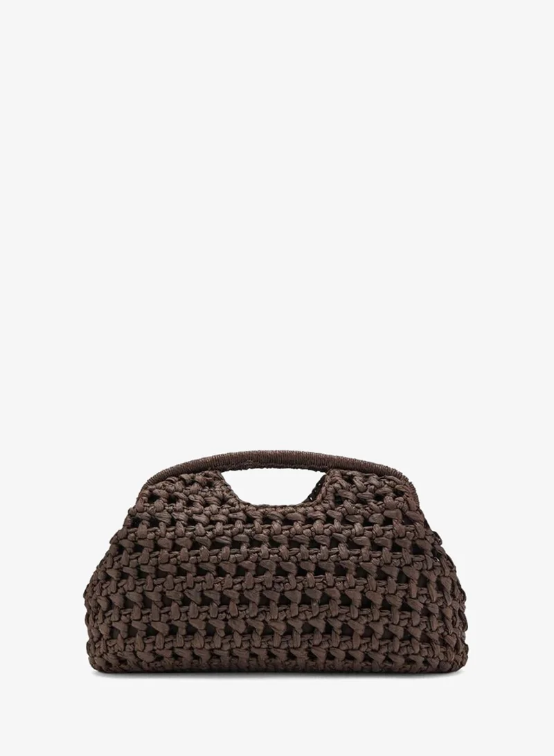 MANGO Natural fibre handbag