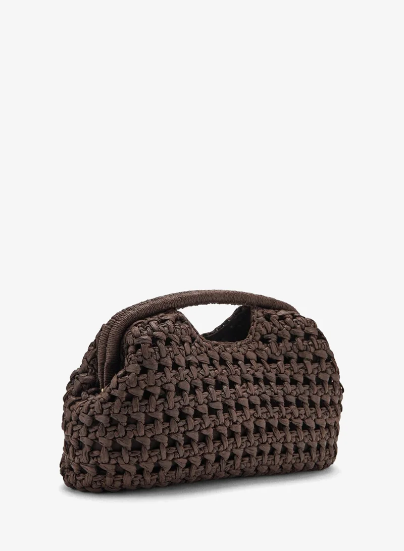 MANGO Natural fibre handbag