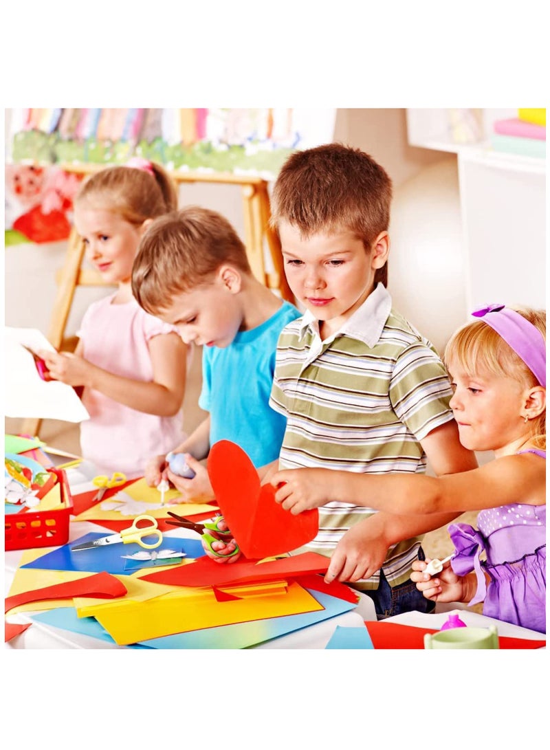 KASTWAVE Kids Safety Scissors, Small School Children Blunt Kids Scissors, Sharp Stainless Steel Blades Safety Comfort Grip Handles for Student Toddler Craft Cutting Paper, 3 Colors(4 Pack) - Image 4