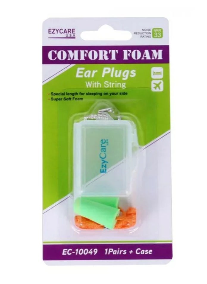 EzyCare Ezycare Comfort Foam Ear Plugs With String 