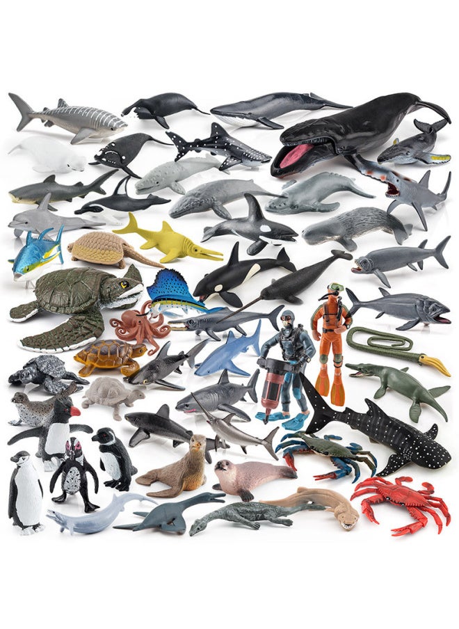 Generic - Simulation Of Whale Sharks, Tiger Sharks, Blue Whales, Marine Life Models, Deep-sea Prehistoric Ancient Duns, Trilobites, Animal Models-Color:Pl127-457 Narwhal - Image 1