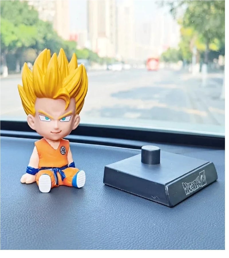 FowWelt Super Hero Action Figure Limited Edition Bobblehead with Mobile Holder for Car Dashboard, Office Desk & Study Table (Goku) - Image 4