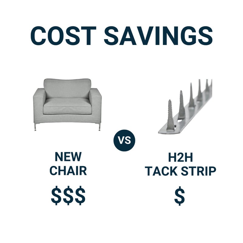 House2Home 24" Upholstery Metal Tack Strips, Fabric Reupholstery Supplies for Furniture, Couch, Chair, and Sofa, Includes Instructions, 5-Pack - Image 4
