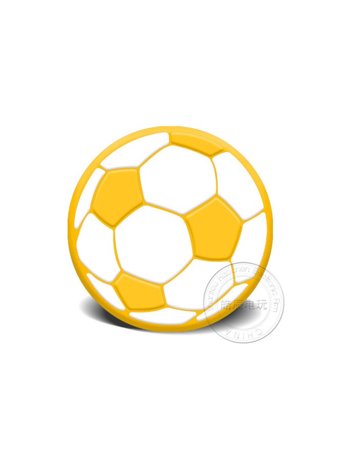 Generic - PS5PS4 Football Theme Rocker Cap Silicone Cap XBOX ONE 360 Mushroom Head Button Soft Rubber Cap-Product Color:Yellow Background White - Image 1