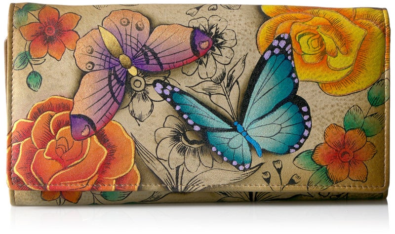 Anna by Anuschka womens Leather 1860 Wallet trifold Floral Paradise Tan 4 x 75 US - Image 2