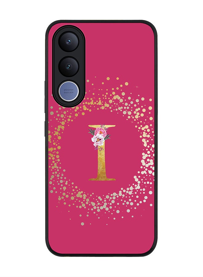Stylizedd For vivo V70 FE Case,Slim fit Camera Protection, Shockproof Thin Phone cover  - Custom Monogram Floral - I ( Deep Pink ) - Image 1