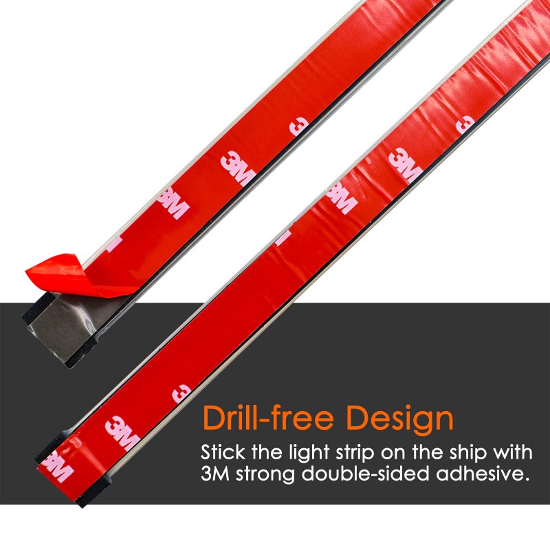 Acelane LED Boat Lights Navigation Light [84 LEDs Per Strip] Dual Row Marine Bow Light Sidelights 12V IP68 Waterproof for Pontoon Kayak Yacht Fishing Boat - 1 Pair, Red & Green - Image 4