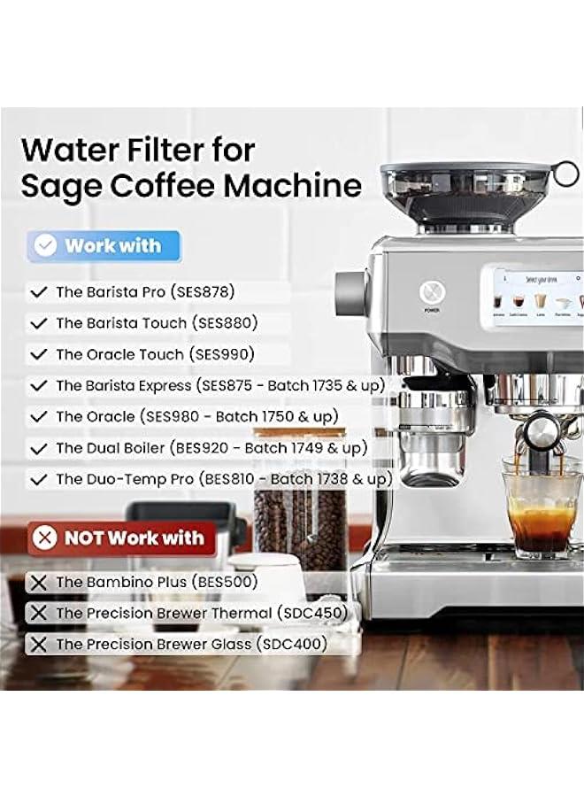 فلاتر ماء آلة القوة ـ 4 قطع، استدال فلاتر آلة القوة لـ Sage Barista Express Pro Touch SES875SES878SES880SES990SES980BES810920 آلة القوة - Image 4