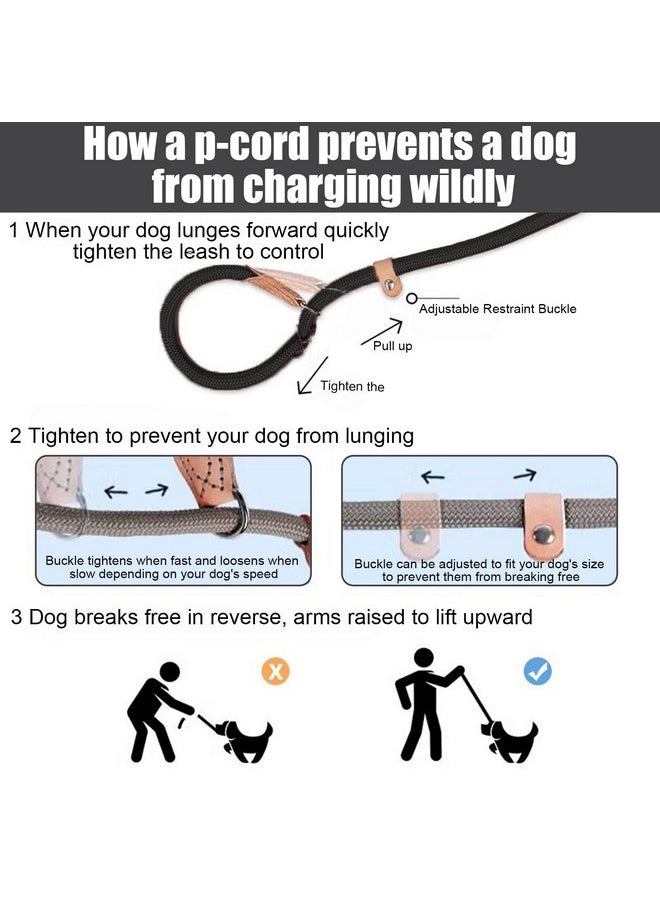 BangBoom - Dog Slip Leads 5.9ft Long Comfort Nylon Heavy Duty Dog Leash Durable Dog Leash with Adjustable Slipknot to Fit Medium or Large Dog Breeds Dog Rope Leash for Walking Mountain Climbing (Black, 1.8m) - Image 1
