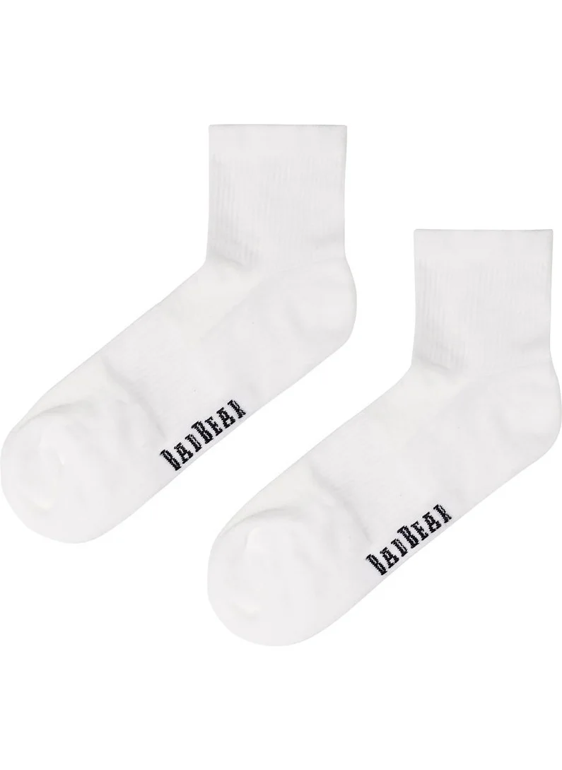 باد بير Unisex White Socks Bear Tall