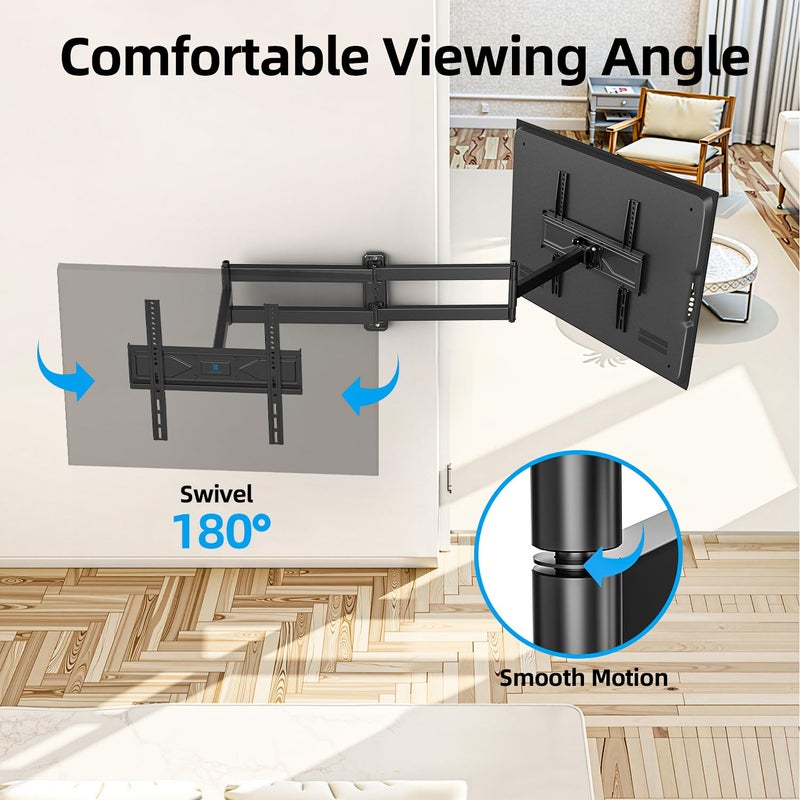 USX STAR Corner TV Wall Mount Long Arm TV Mount Bracket for 32-70 Inch TVs, Full Motion Mounts with 32â€ Articulating Arms Extension & Tilt & Swivel, Holds up to 400x400mm VESA, 80 lbs for 55 65 TVS - Image 3